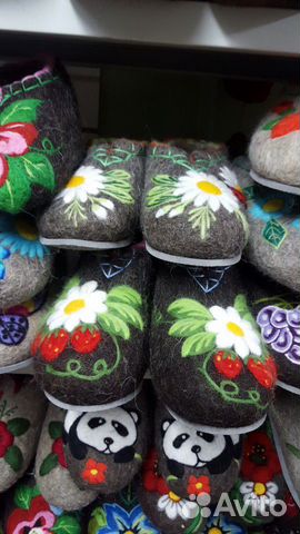 Мужские валяные тапочки