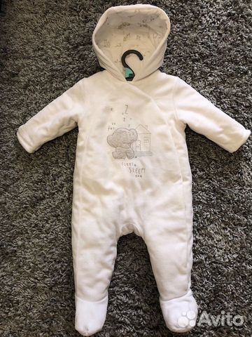 Комбинезон велюровый утеплённый mothercare 3-6 мес