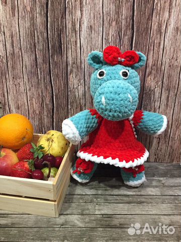 Игрушка бегемот ручная работа Игрушка бегемот ручная работа