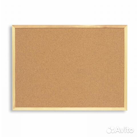 Доска пробковая 100х150 см. Деревянная рама