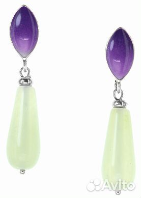 Серьги Nature Bijoux с нефритом