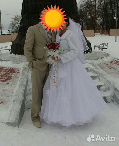 Свадебное платье и шубку