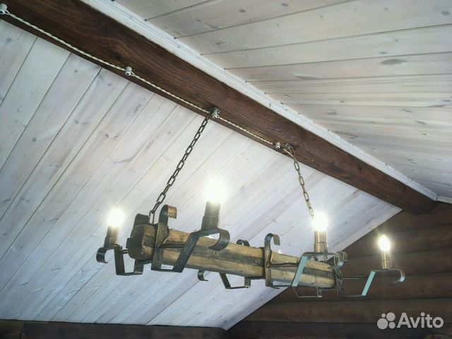 Люстра из колеса телеги
