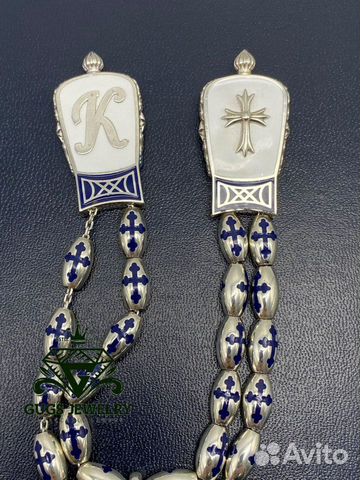 Золотые четки с эмалью