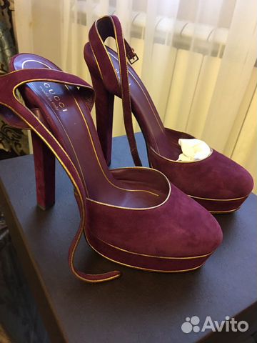 Замшевые босоножки- туфли Gucci Замшевые босоножки- туфли Gucci