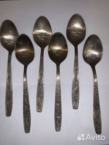 Ложки столовые, десертные, мельхиор, СССР