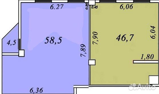 Помещение свободного назначения, 105 м²