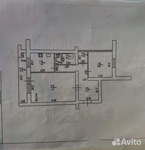 2-к квартира, 64 м², 7/9 эт.