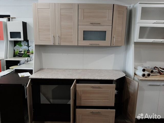 Кухонный гарнитур 1,7 м лдсп ясень шимо светлый