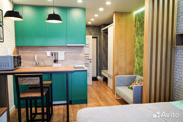 

Квартира-студия, 30 м², 1 кровать