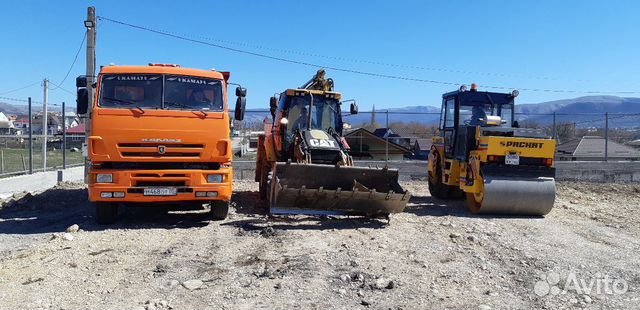 Аренда экскаватора погрузчика, Камаза, Каток
