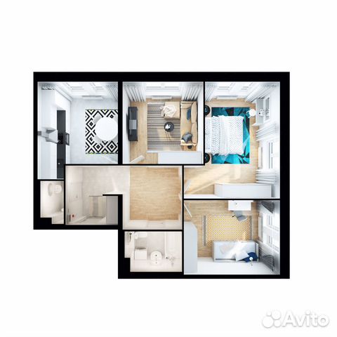 3-к квартира, 72.5 м², 15/25 эт. 3-к квартира, 72.5 м², 15/25 эт.