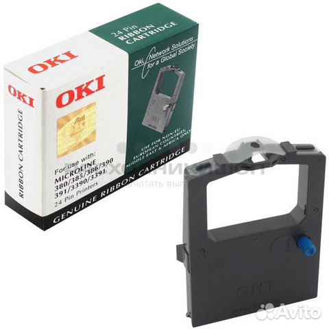 Картридж с чёрной красящей лентой OKI microline 38