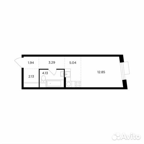 1-к квартира, 29.4 м², 21/26 эт.