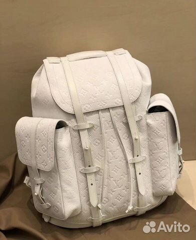 Белый рюкзак Louis Vuitton