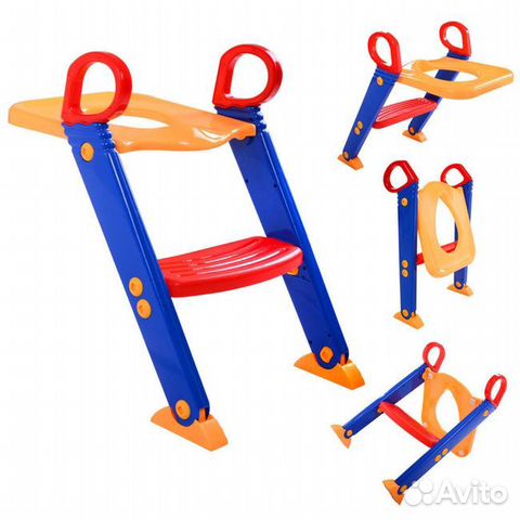 Детское сиденье на унитаз со ступенькой Детское сиденье на унитаз со ступенькой