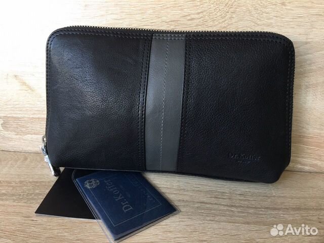 Клатч визитка из натуральной кожи