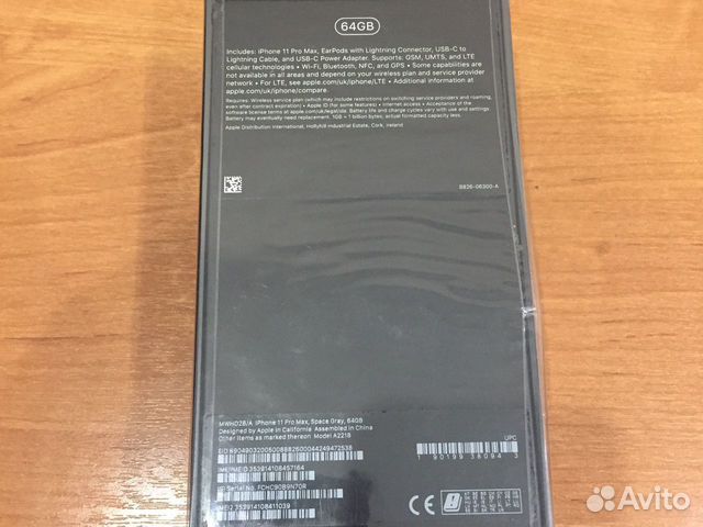 iPhone 11 Pro Max 64 Black новый A2218 iPhone 11 Pro Max 64 Black новый A2218