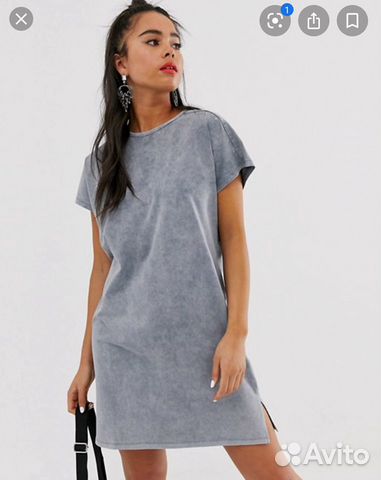 Спортивное платье-футболка bershka Спортивное платье-футболка bershka