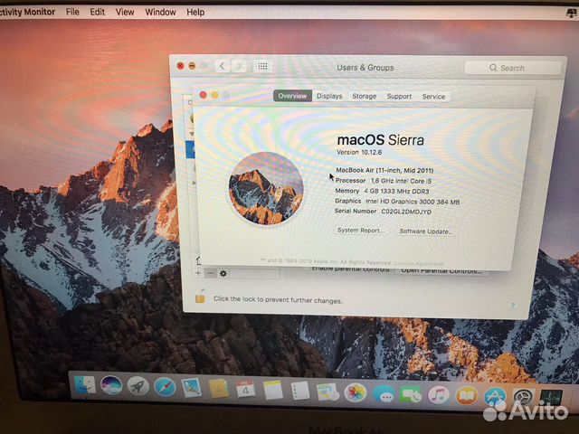 MacBook Air 11’ 2011 A1370 4Gb