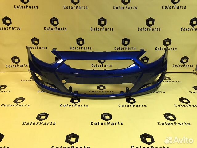 Бампер перед синий Hyundai Solaris 2011-2014