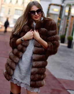 Шуба из песца