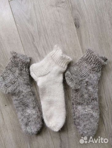 Носки вязаные пуховые укороченные