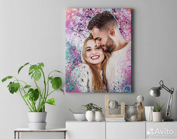 Портрет по фото на холсте
