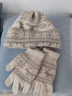 Шапка и перчатки, новые