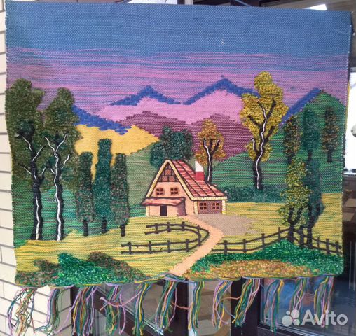 Тканевая картина ручной работы