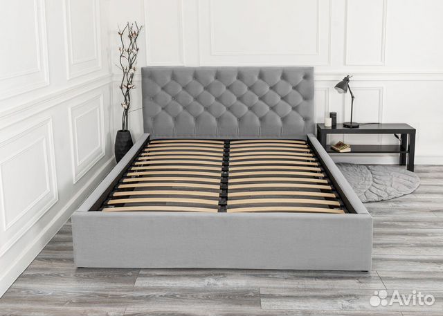 Кровать 160х200 серый Барокко