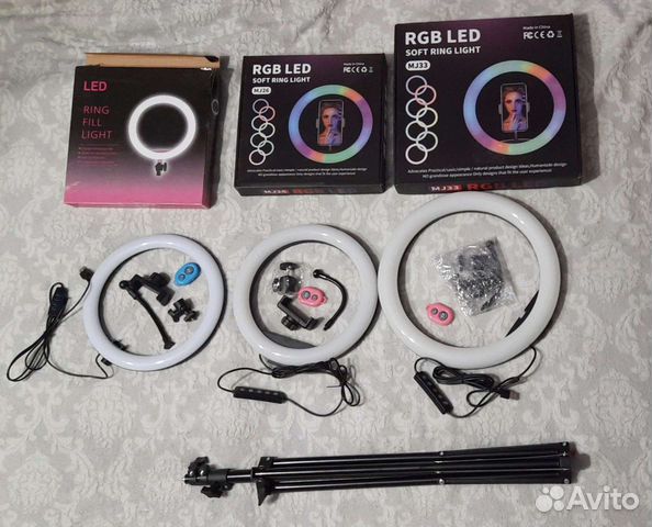 Новые кольцевые лампы с напольным штативом