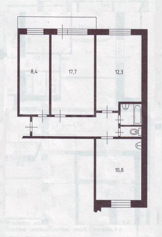 3-к. квартира, 59,4 м², 9/9 эт.