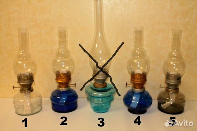Керосиновые лампы СССР стекло
