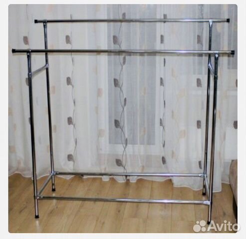 Вешалка напольная двухъярусная для одежды