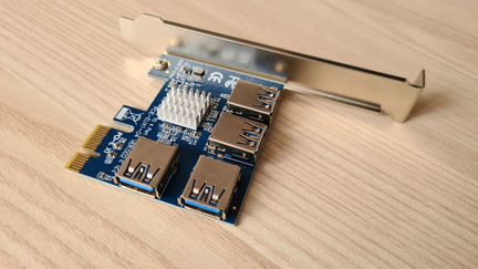 Новый PCI-e разветвитель (адаптер) USB x4