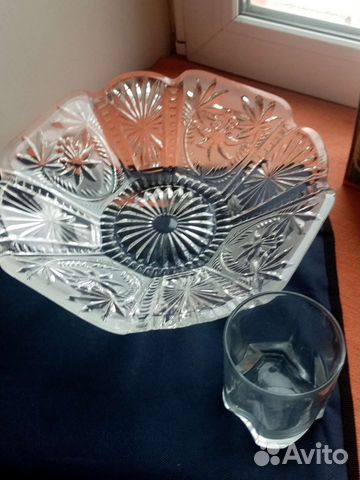 Ваза для фруктов хрусталь СССР