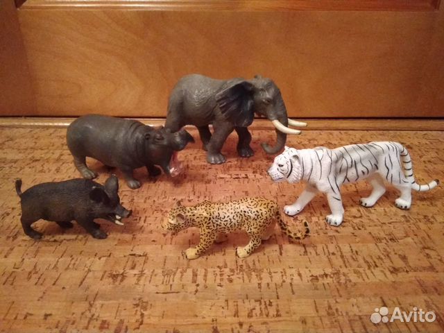Коллекционная фигурка тигр/бегемот/ягуар/кабан/утк