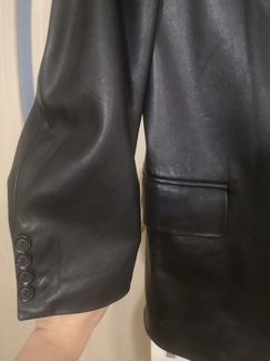 Кожаный пиджак мужской, размер XL