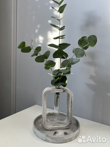 Ваза из гипса, подставка для свечей и украшений