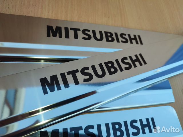 Накладки на пороги Mitsubishi Outlander 3 (нерж)