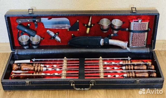 Подарочный набор шампуров в кейсе/ шашлычный набор