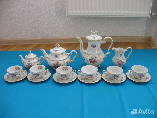 Антикварный чайный сервиз 6 персон Германия