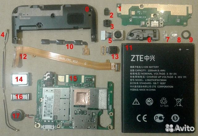 ZTE T610 Blade L4 по частям