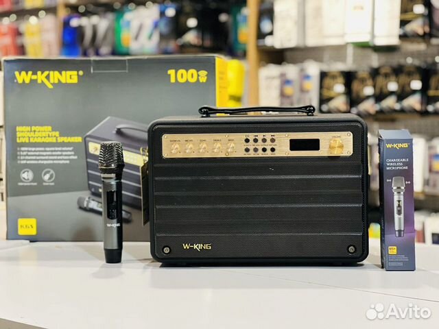 Мощная колонка караоке W-King K6S 100W