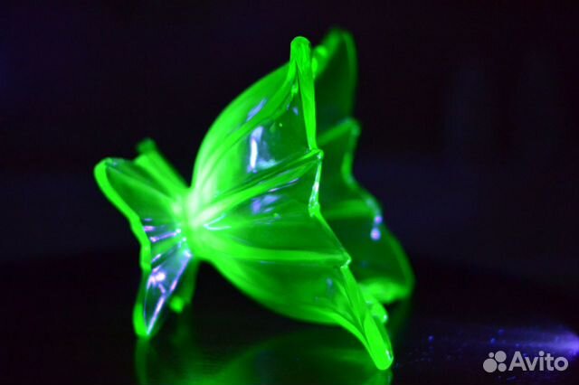 Ваза, фруктовница, салатник. Урановое стекло