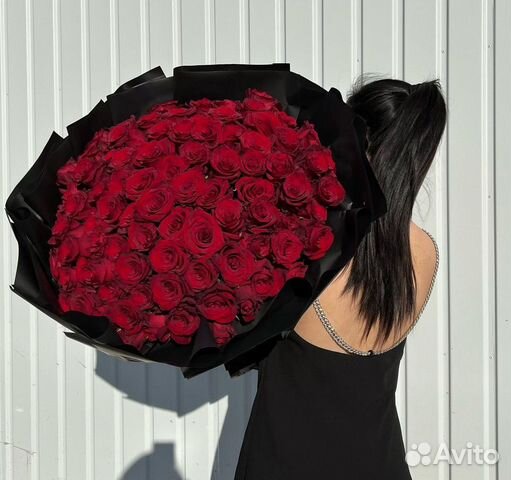 Букеты-Гиганты из Красных Роз. Свежие Розы