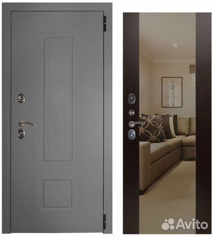 Входная дверь зеркалом