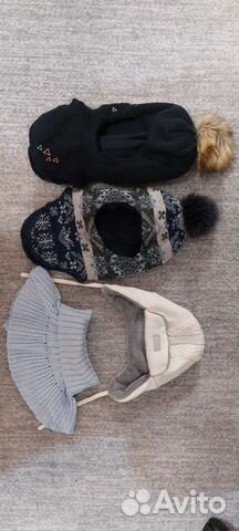 Зимняя шапка шлем краги манишка