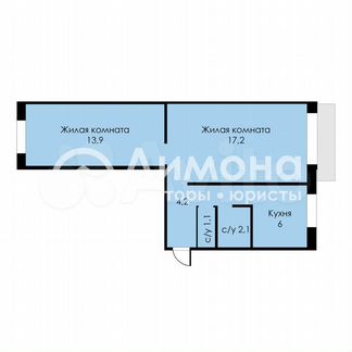 2-к. квартира, 43,5 м², 2/5 эт.